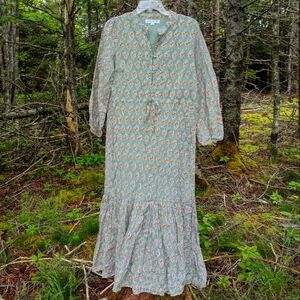 EMERSON FRY India Collection Women's Long Sleeve Cotton Dress, size Medium